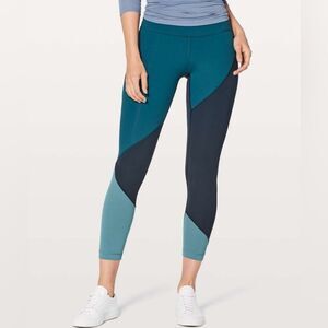 Lululemon Wunder Under Hi-Rise 7/8 Tight (Special Edition) 25" Blue Teal Size 4